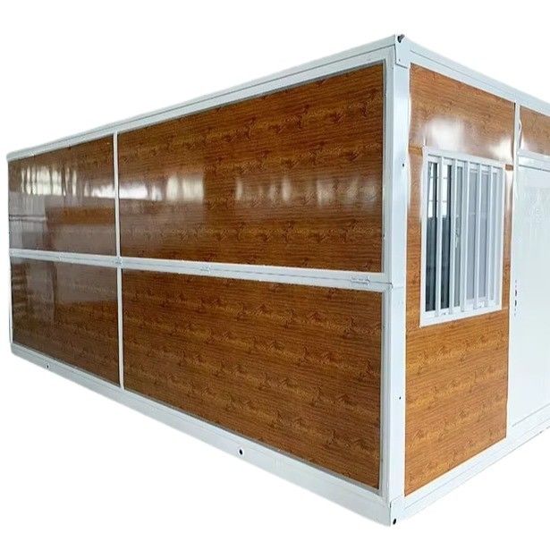 Contenedor de envío plegable portátil Casas de base Plancha de piso Plancha de 20 pies Casa plegable prefabricada Edificio móvil para invierno