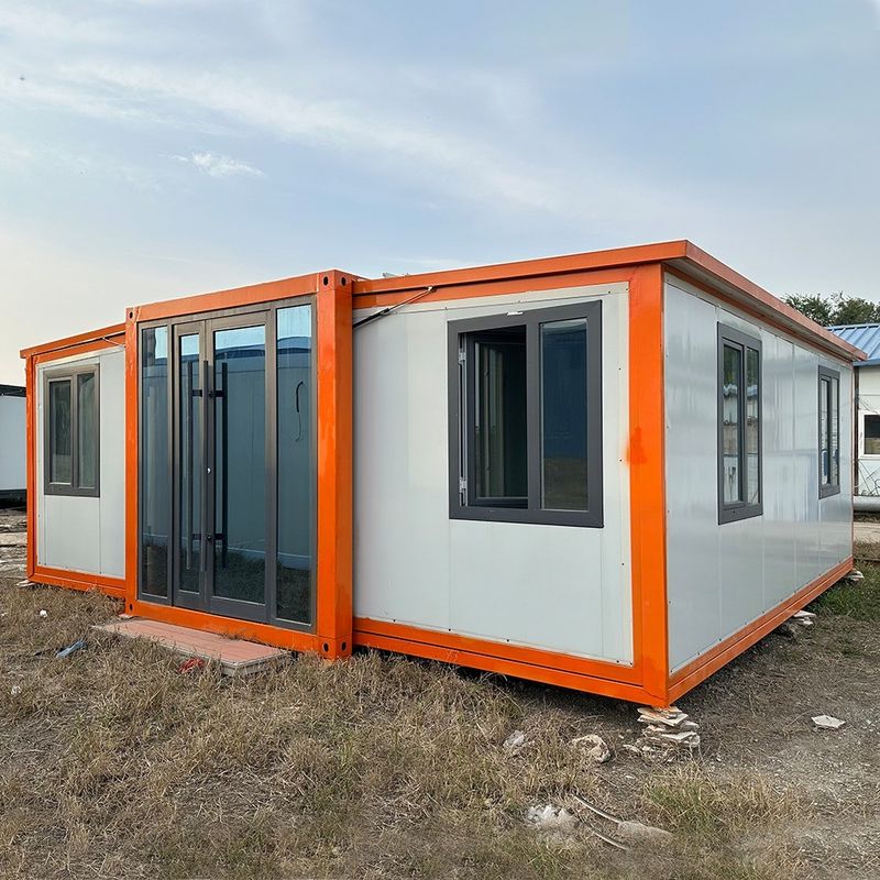 Casa móvil de 40 pies expandible con marco de acero Sala de estar Villa de acero Casa de contenedores de lujo y buen aislamiento térmico