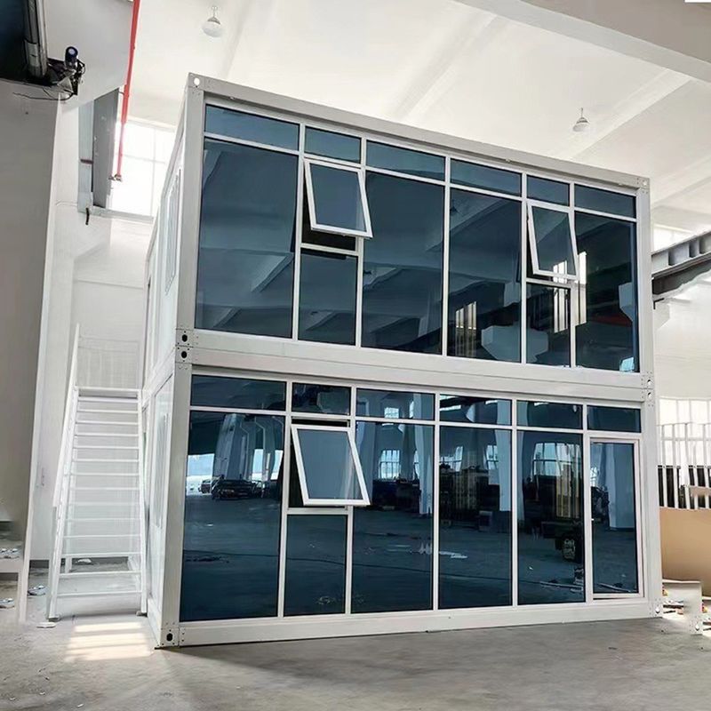 Ventana de acero plástico cortina de vidrio personalizada 20 40 pies Prefab Contenedor desmontable Casa para fabricantes estables suministro