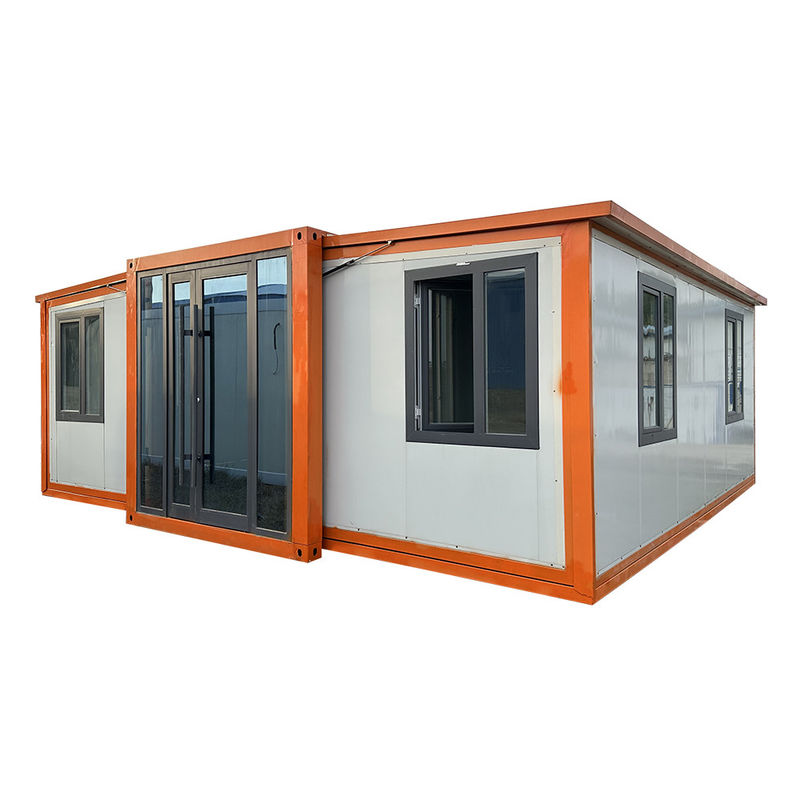 Casa de contenedores prefabricada de 2 dormitorios portátil y expandible para oficinas