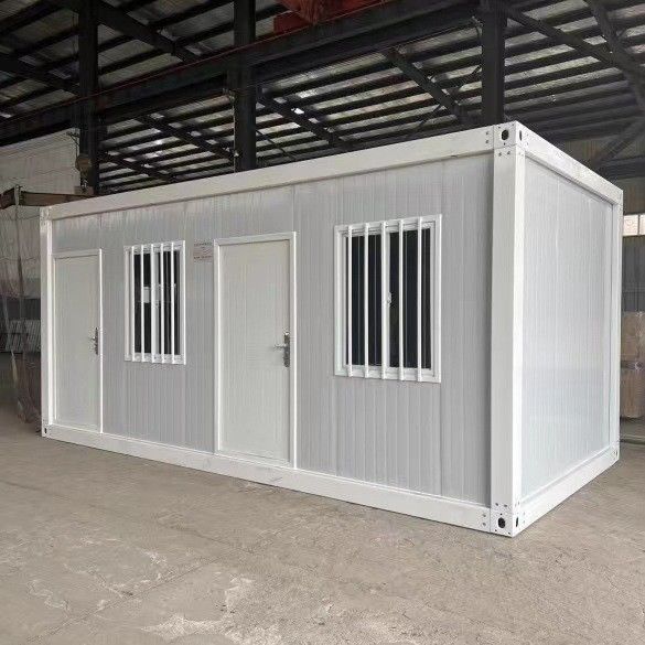 Booth 40ft RockWool Prefabricado pequeñas casas de contenedores con construcción rápida y 50mm EPS / material de pared de rockwool