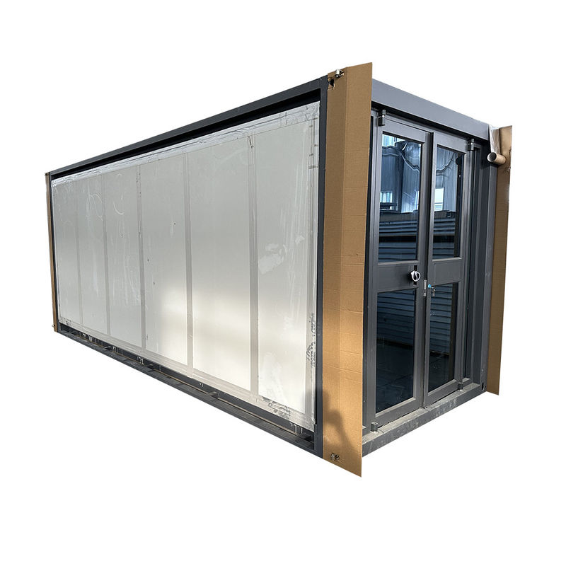 Casa prefabricada de 20 pies Casas prefabricadas modulares Contenedor plegable Casa pequeña Casa multifunción con panel sandwich de acero