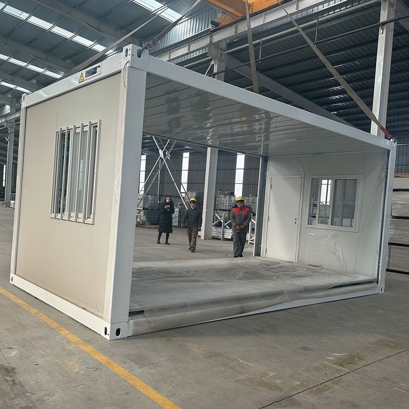 Casa de contenedores plegable prefabricada portátil y apilada ecológica Casa plegable móvil con techo de panel sándwich EPS