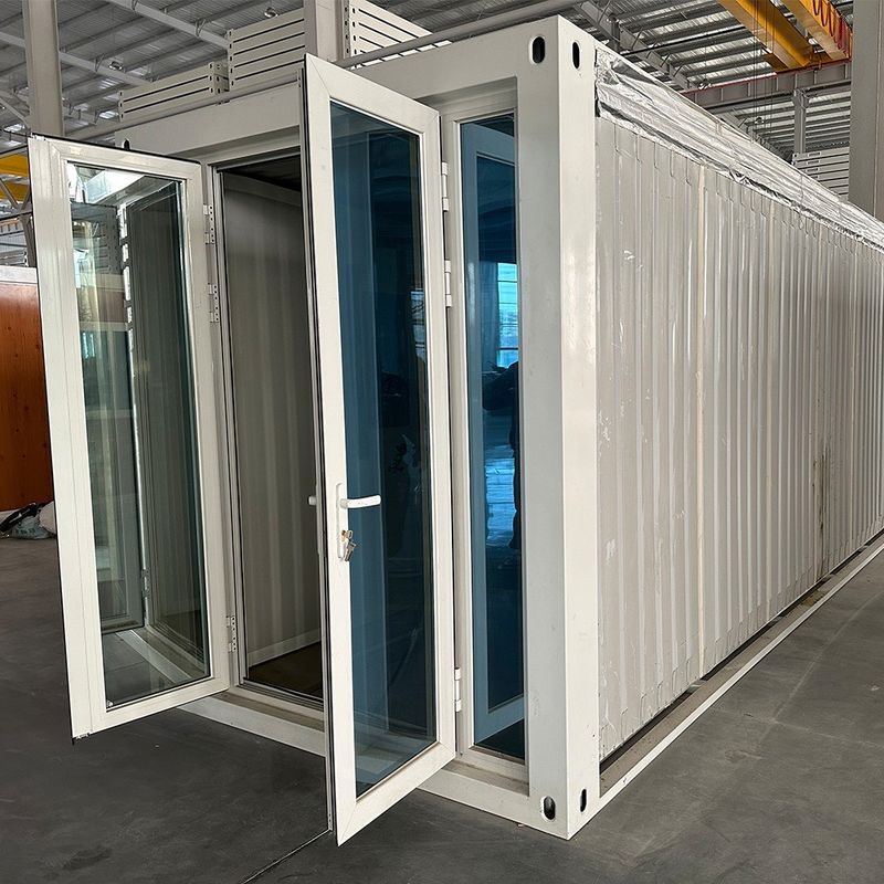 Casa de contenedores de oficina de lujo de 40 pies para cabina de oficina modular en blanco o color personalizado