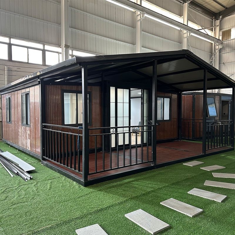 espesor estándar fácil de instalar marco de acero casa de contenedores de lujo 20ft 30ft 40ft prefabricado aislado pequeña casa de contenedores