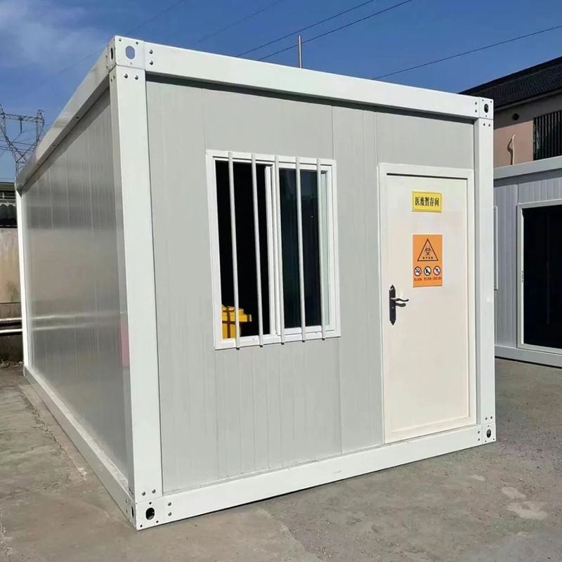 Ahorre 70% de tiempo de construcción 2 dormitorios Casa prefabricada de contenedores con techo impermeable